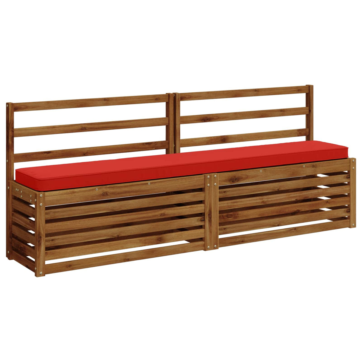 1-Piece Bench Cushion VUGHT 100% Polyester Red 180 x 30 x 5 cm