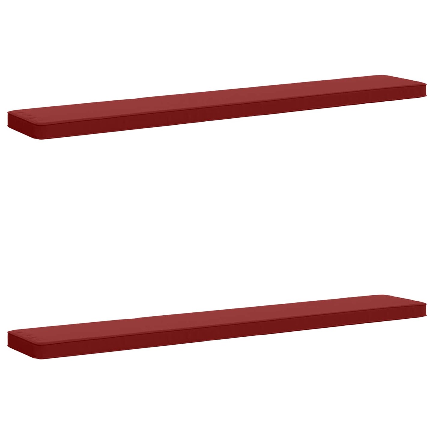 2-Piece Bench Cushions VUGHT 2 pcs 100% Polyester Wine Red