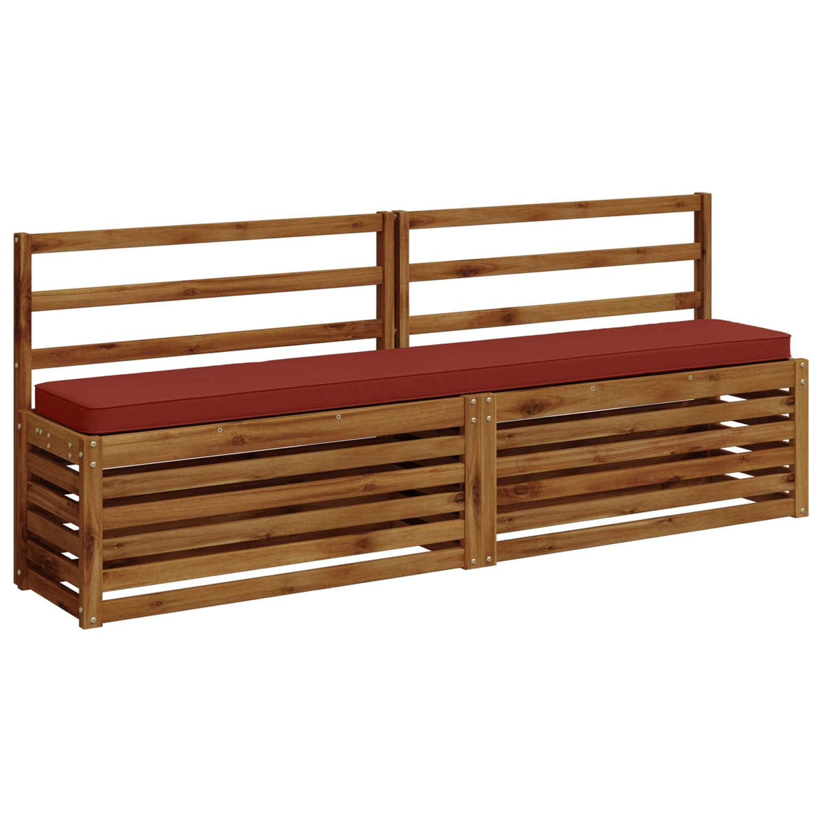 1-Piece Bench Cushion VUGHT 100% Polyester Red 200 x 30 x 5 cm