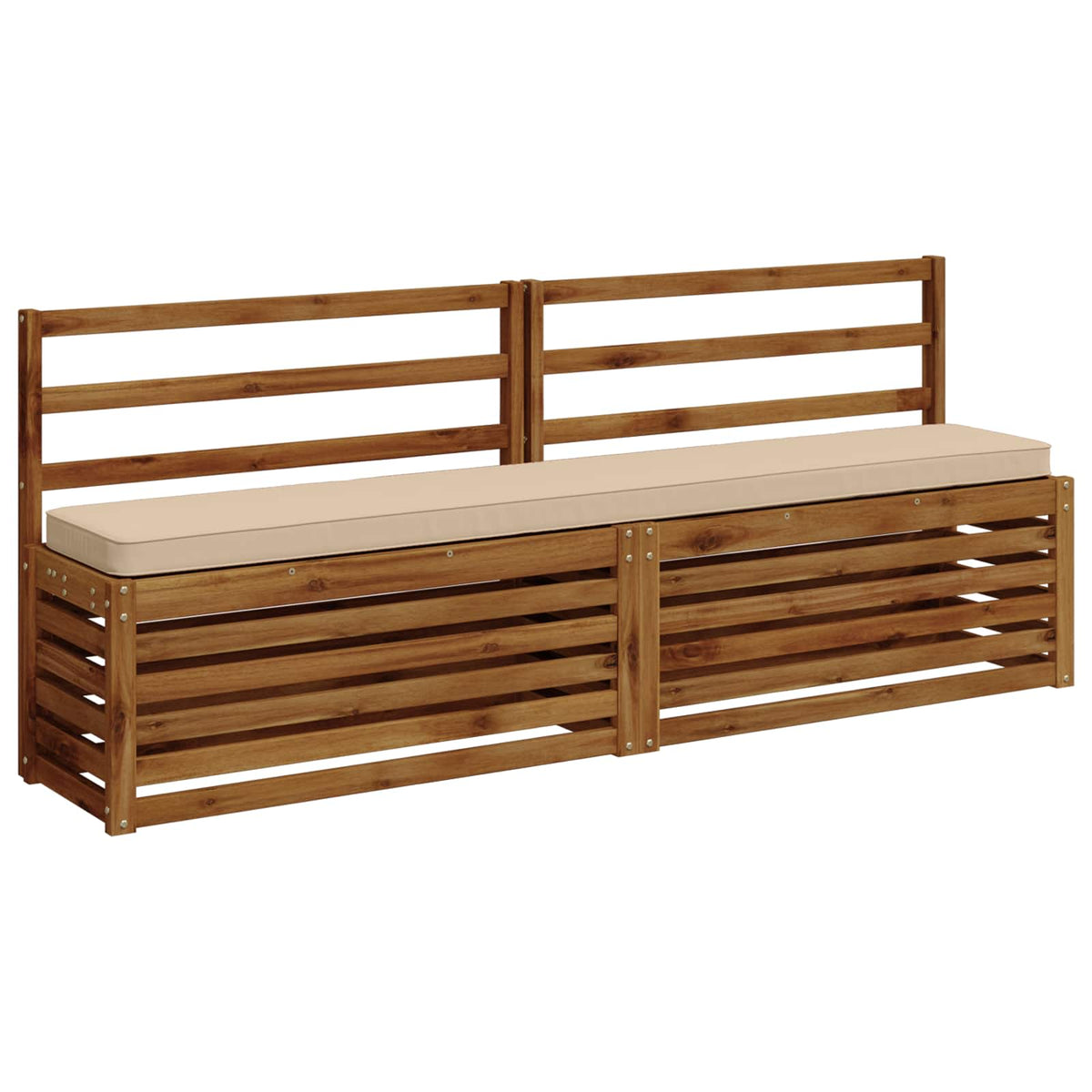 2-Piece Bench Cushions VUGHT 2 pcs 100% Polyester Cream