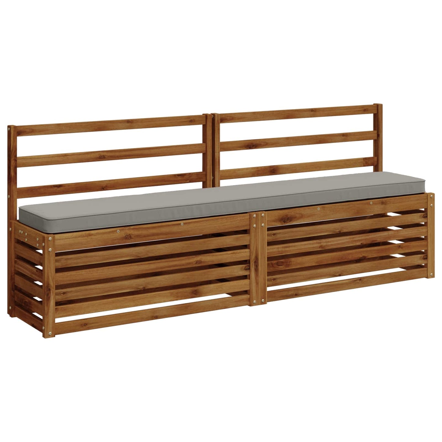 1-Piece Bench Cushion VUGHT 100% Polyester Grey 200 x 30 x 5 cm