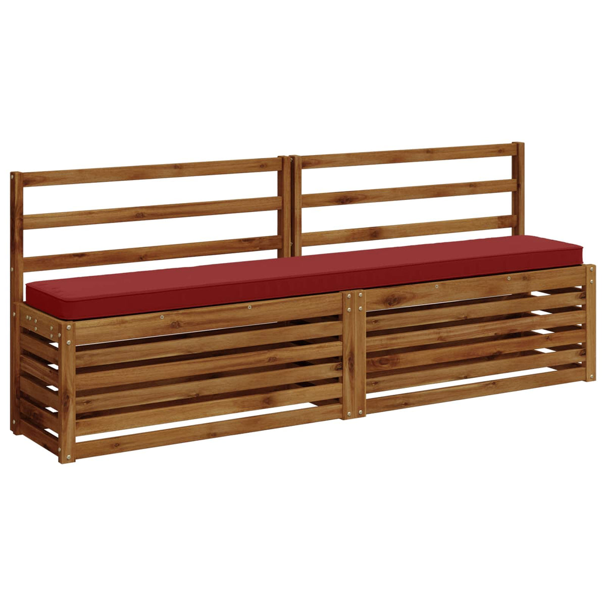 1-Piece Bench Cushion VUGHT 100% Polyester Wine Red