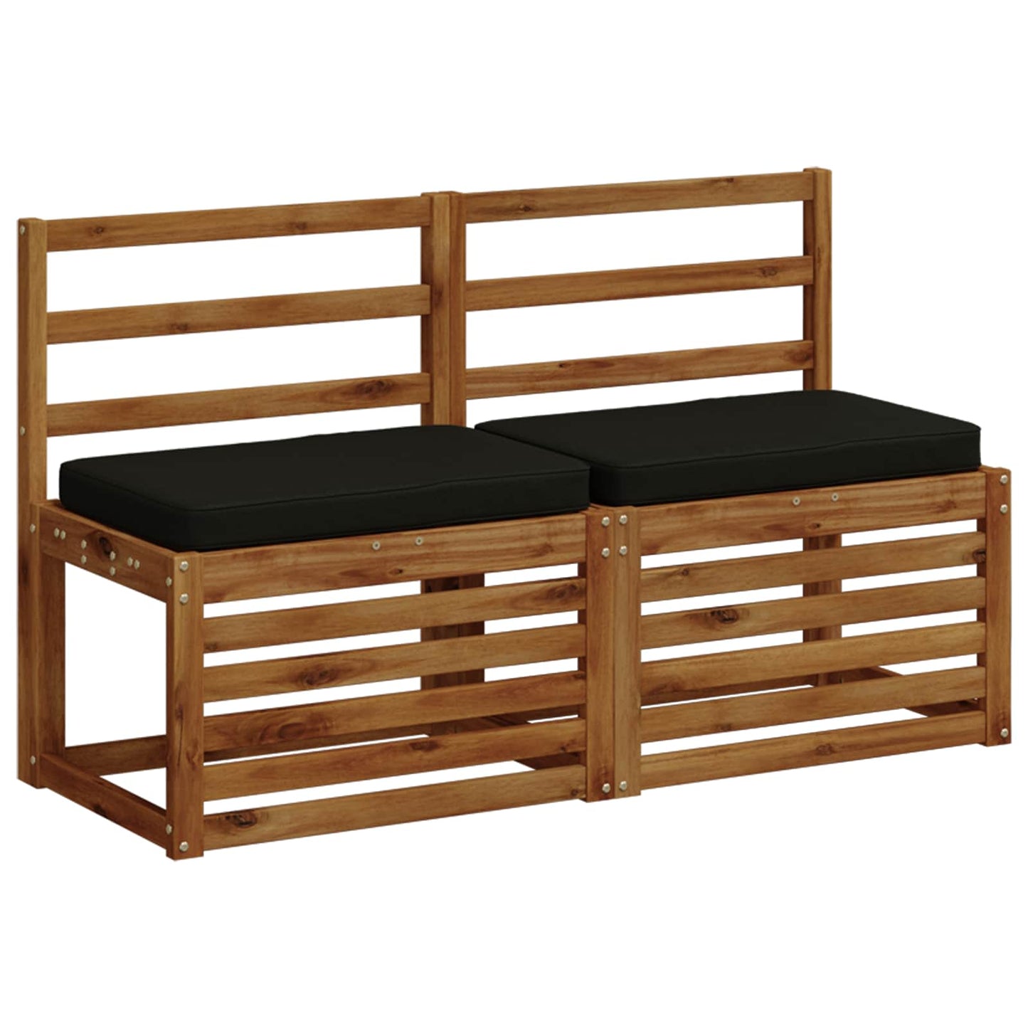 1-Piece Bench Cushion VUGHT 100% Polyester Black 60 x 40 x 5 cm