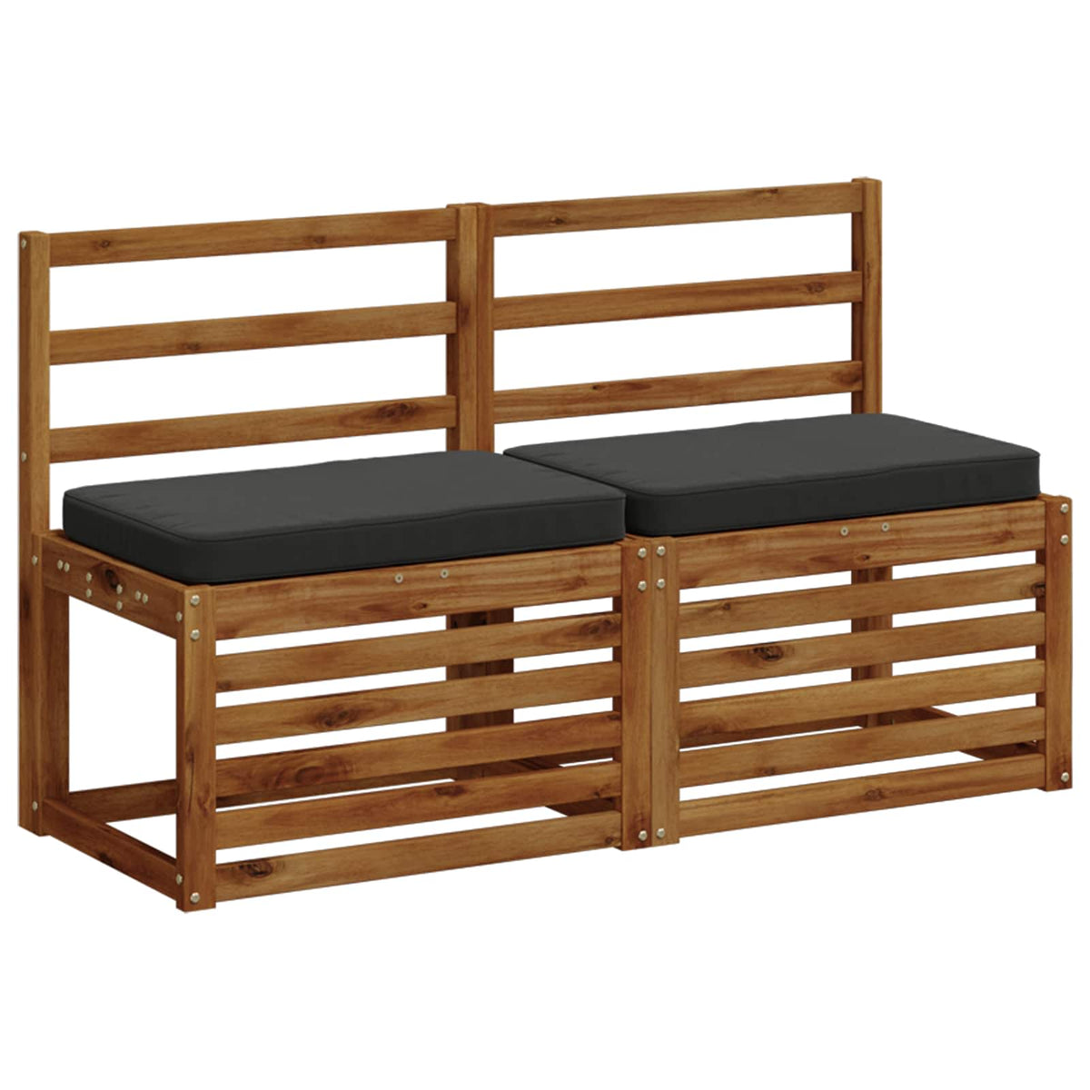2-Piece Bench Cushions VUGHT 2 pcs 100% Polyester Anthracite
