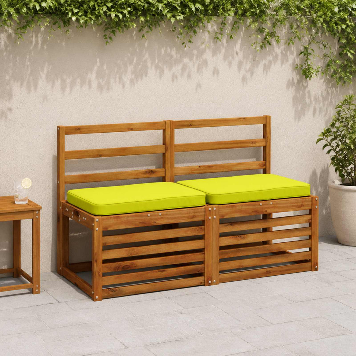 1-Piece Bench Cushion VUGHT 100% Polyester Bright Green