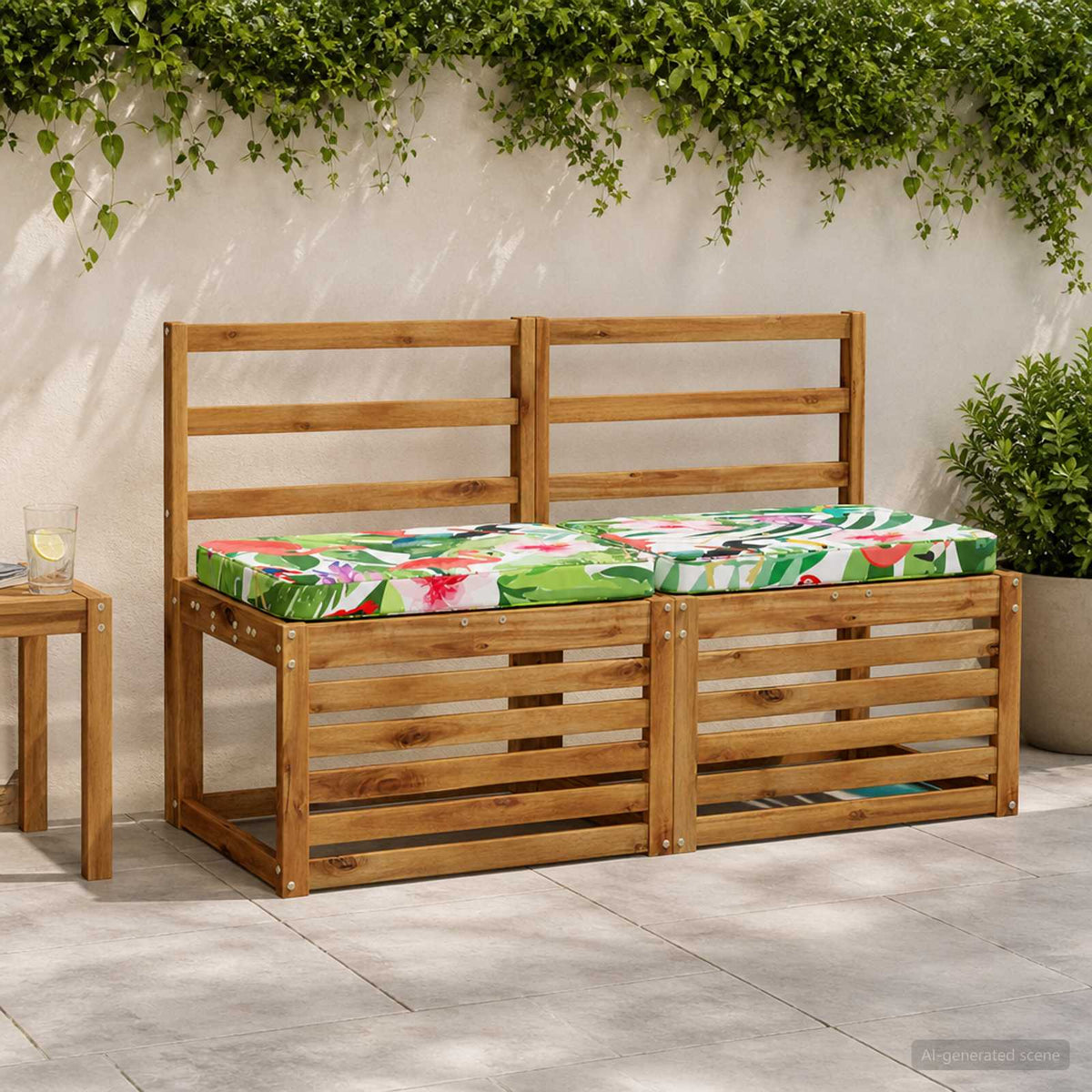 2-Piece Bench Cushions VUGHT 2 pcs 100% Polyester Multicolour
