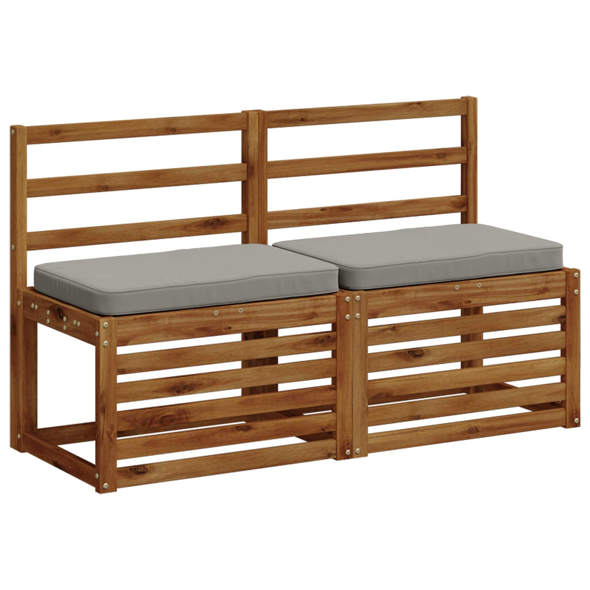 2-Piece Bench Cushions VUGHT 2 pcs 100% Polyester Grey