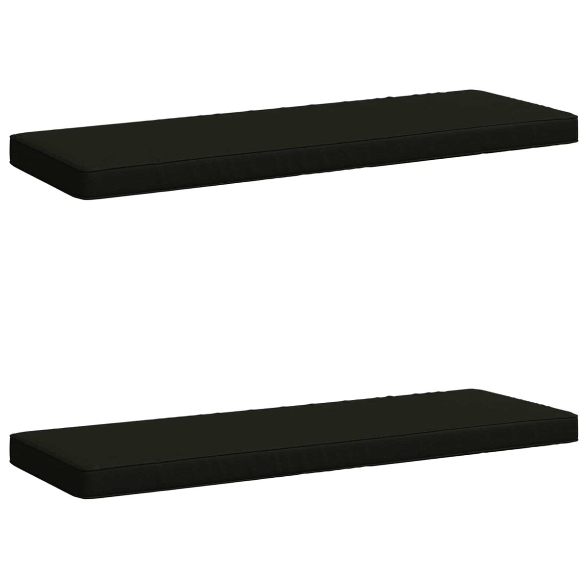 2-Piece Bench Cushions VUGHT 2 pcs 100% Polyester Black