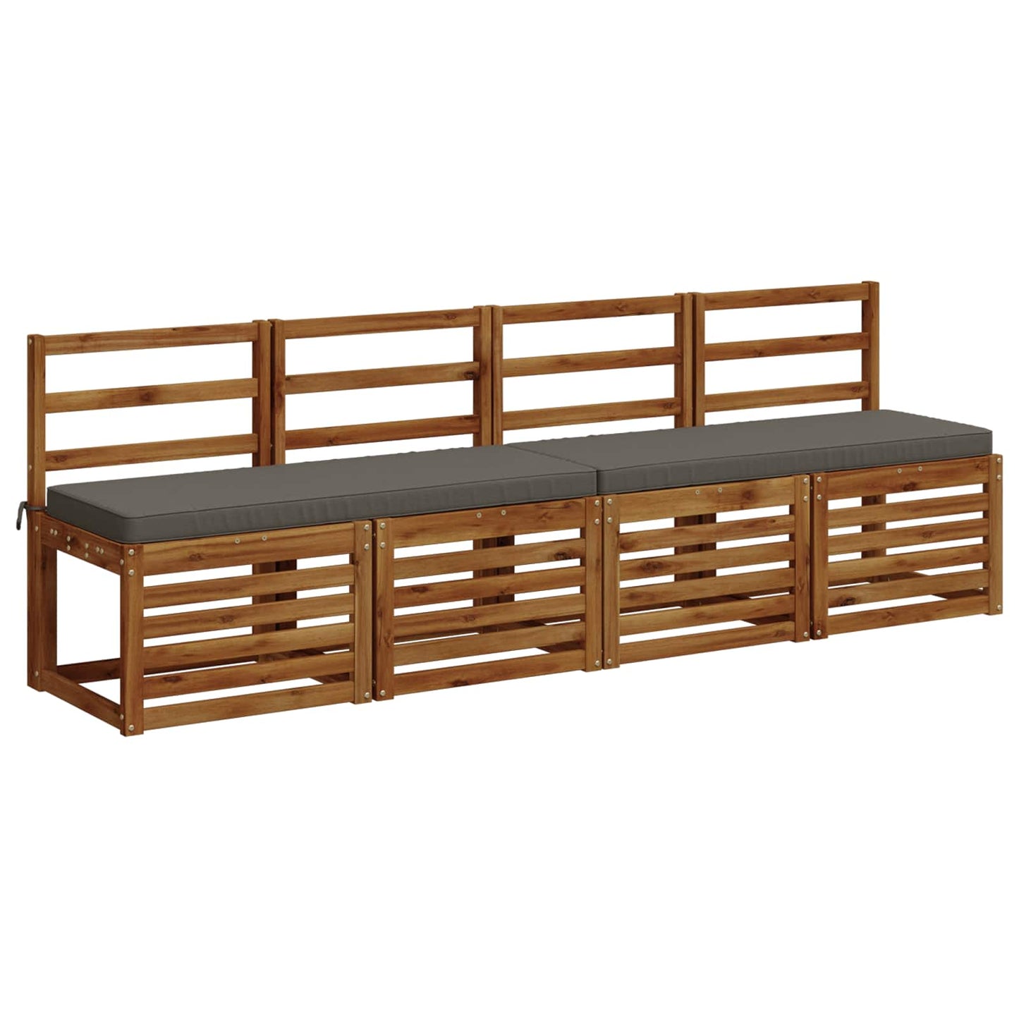 1-Piece Bench Cushion VUGHT 100% Polyester Grey 100 x 40 x 5 cm