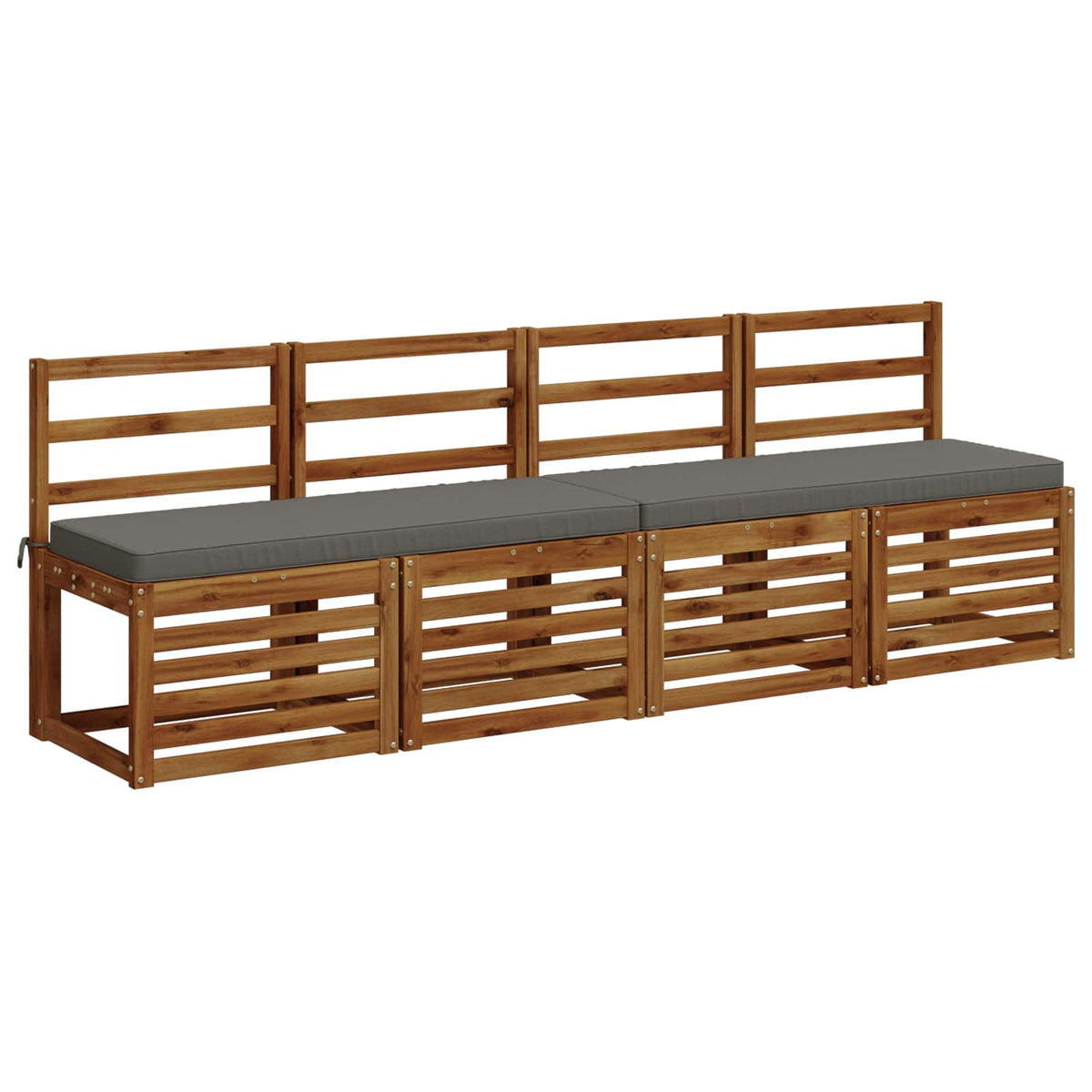 1-Piece Bench Cushion VUGHT 100% Polyester Grey 100 x 40 x 5 cm
