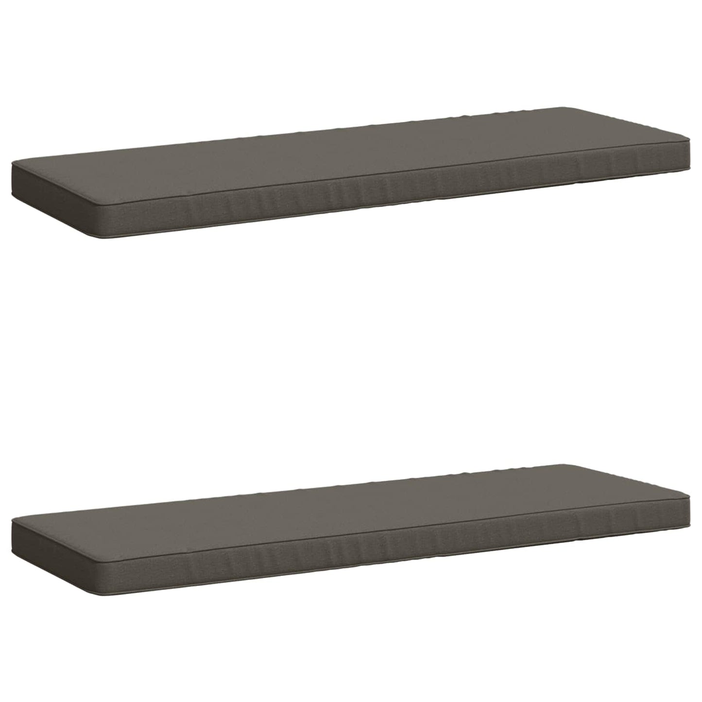 2-Piece Bench Cushions VUGHT 2 pcs 100% Polyester Grey