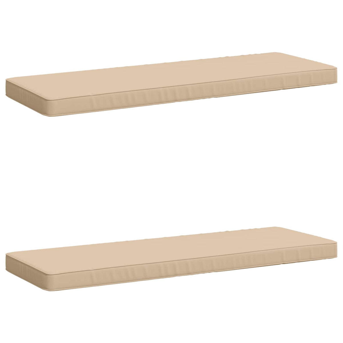 2-Piece Bench Cushions VUGHT 2 pcs 100% Polyester Cream