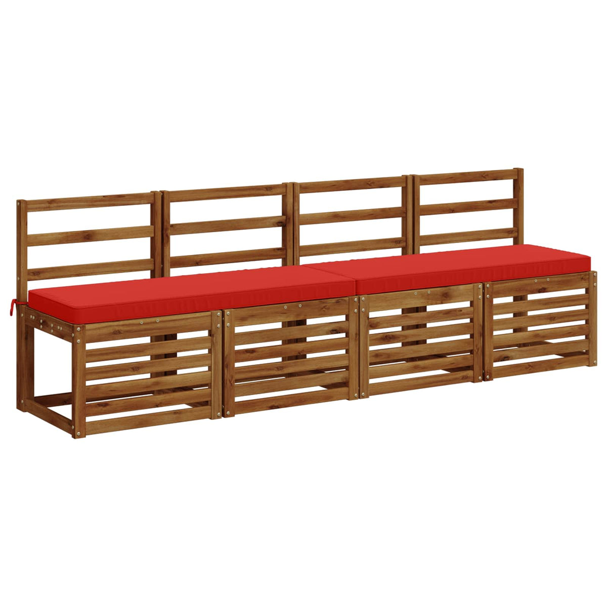 2-Piece Bench Cushions VUGHT 2 pcs 100% Polyester Red