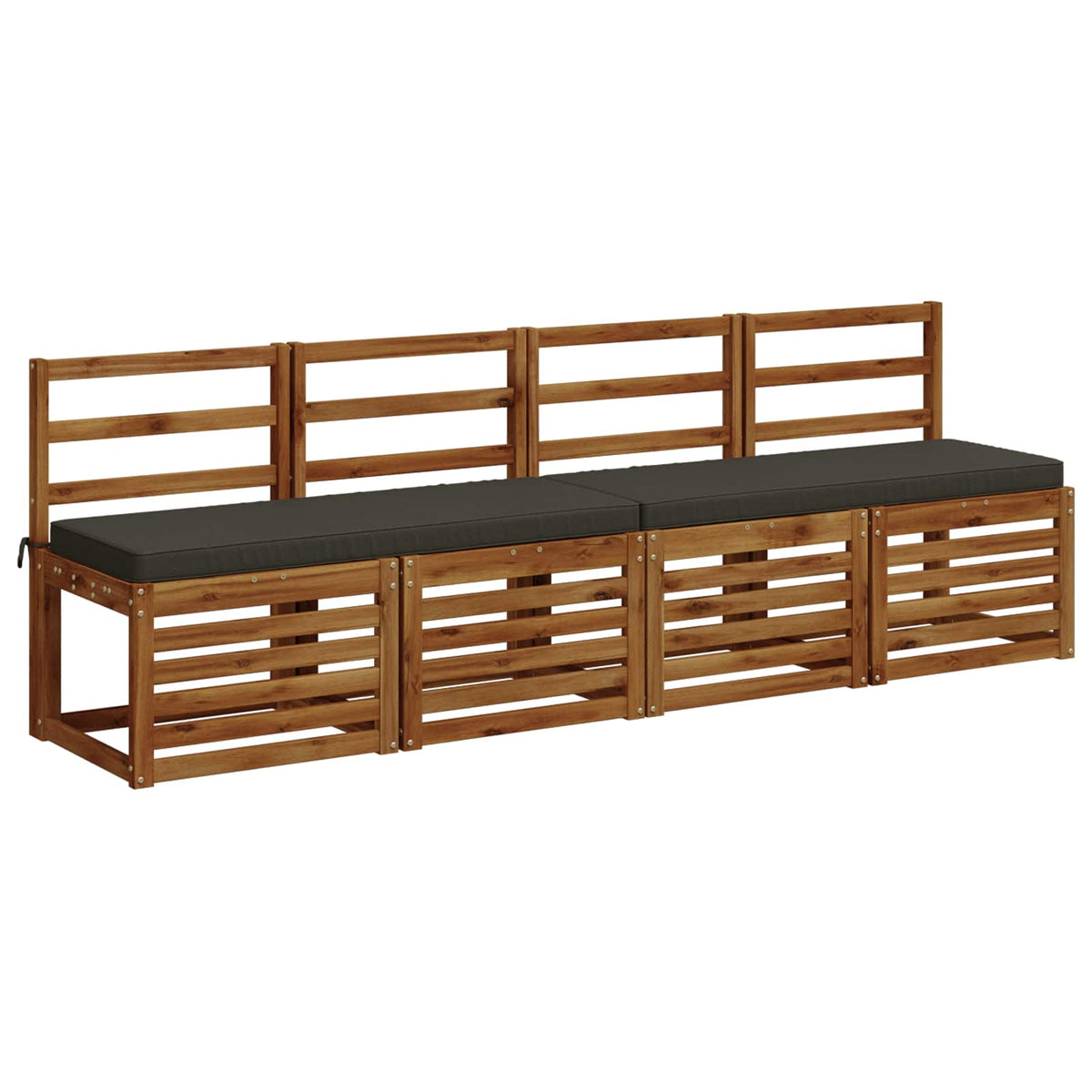 1-Piece Bench Cushion VUGHT 100% Polyester Anthracite