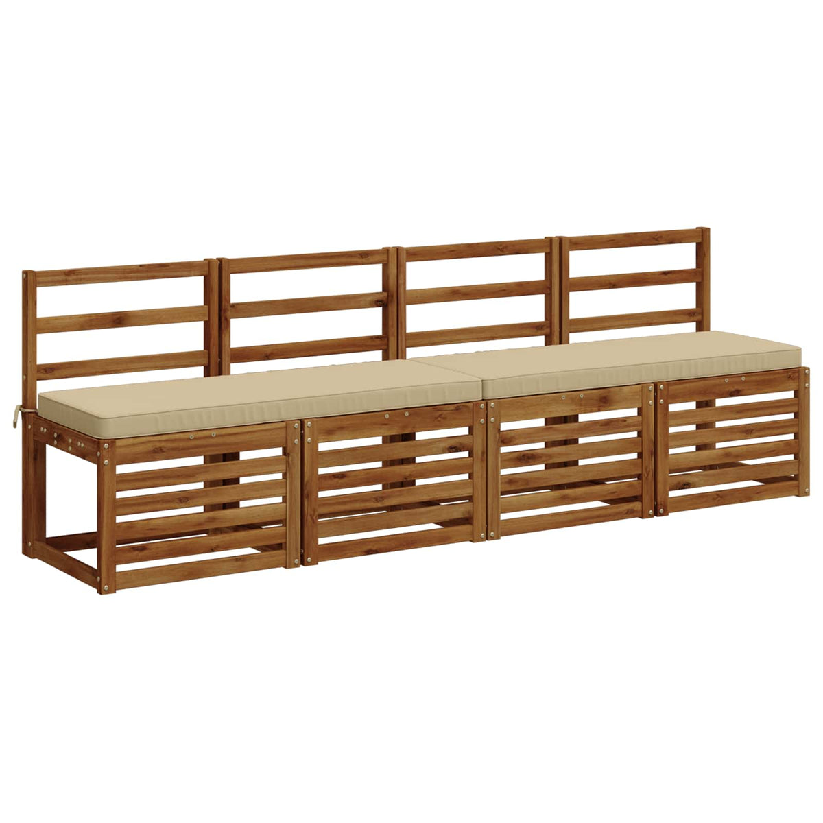 1-Piece Bench Cushion VUGHT 100% Polyester Beige