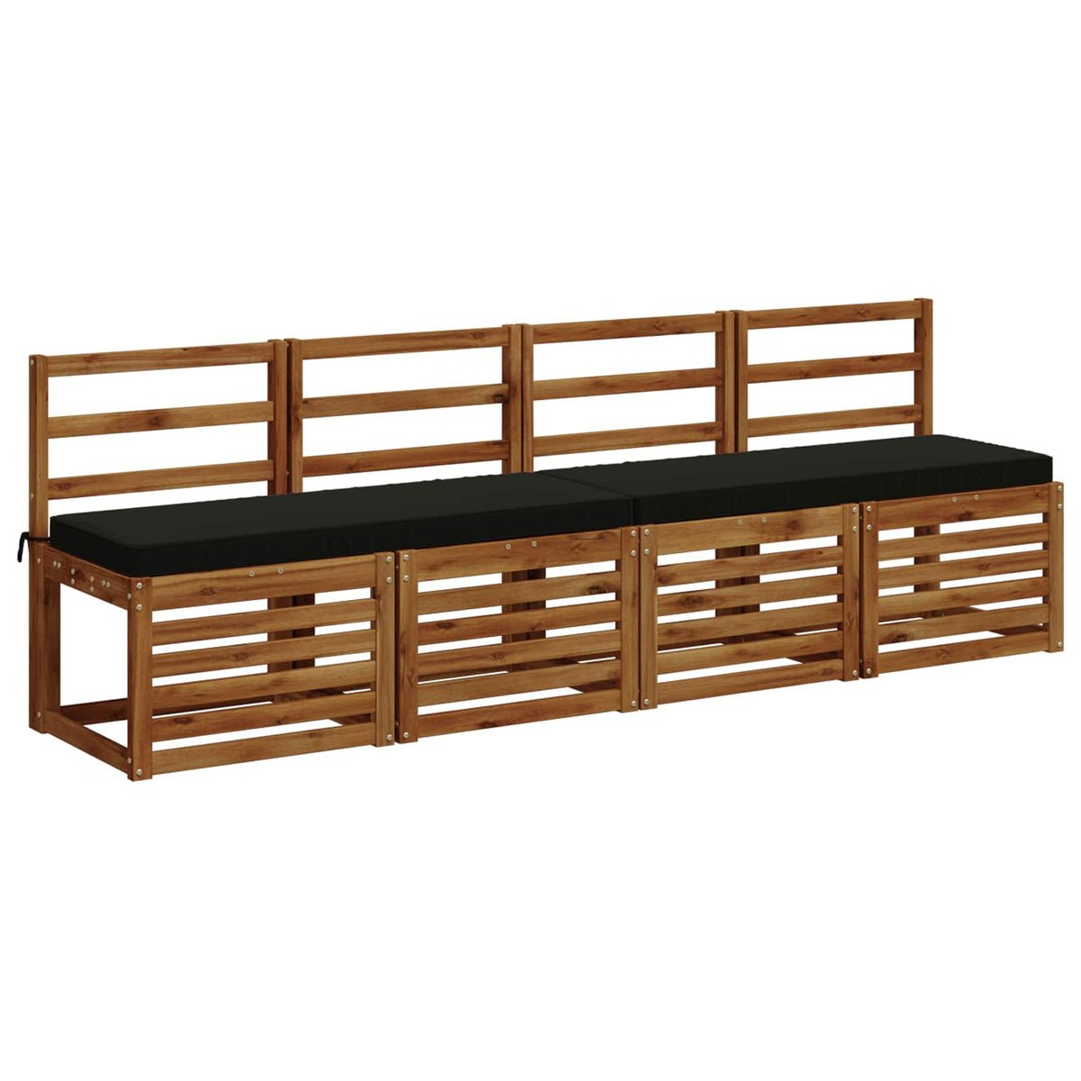 1-Piece Bench Cushion VUGHT 100% Polyester Black