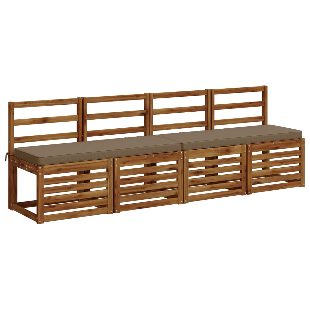 1-Piece Bench Cushion VUGHT 100% Polyester Taupe