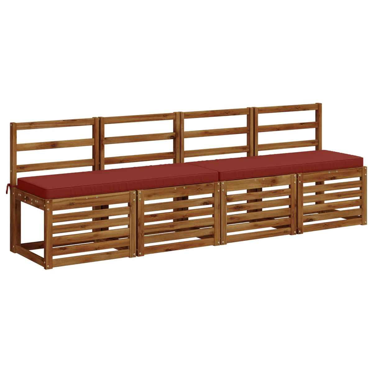 2-Piece Bench Cushions VUGHT 2 pcs 100% Polyester Red