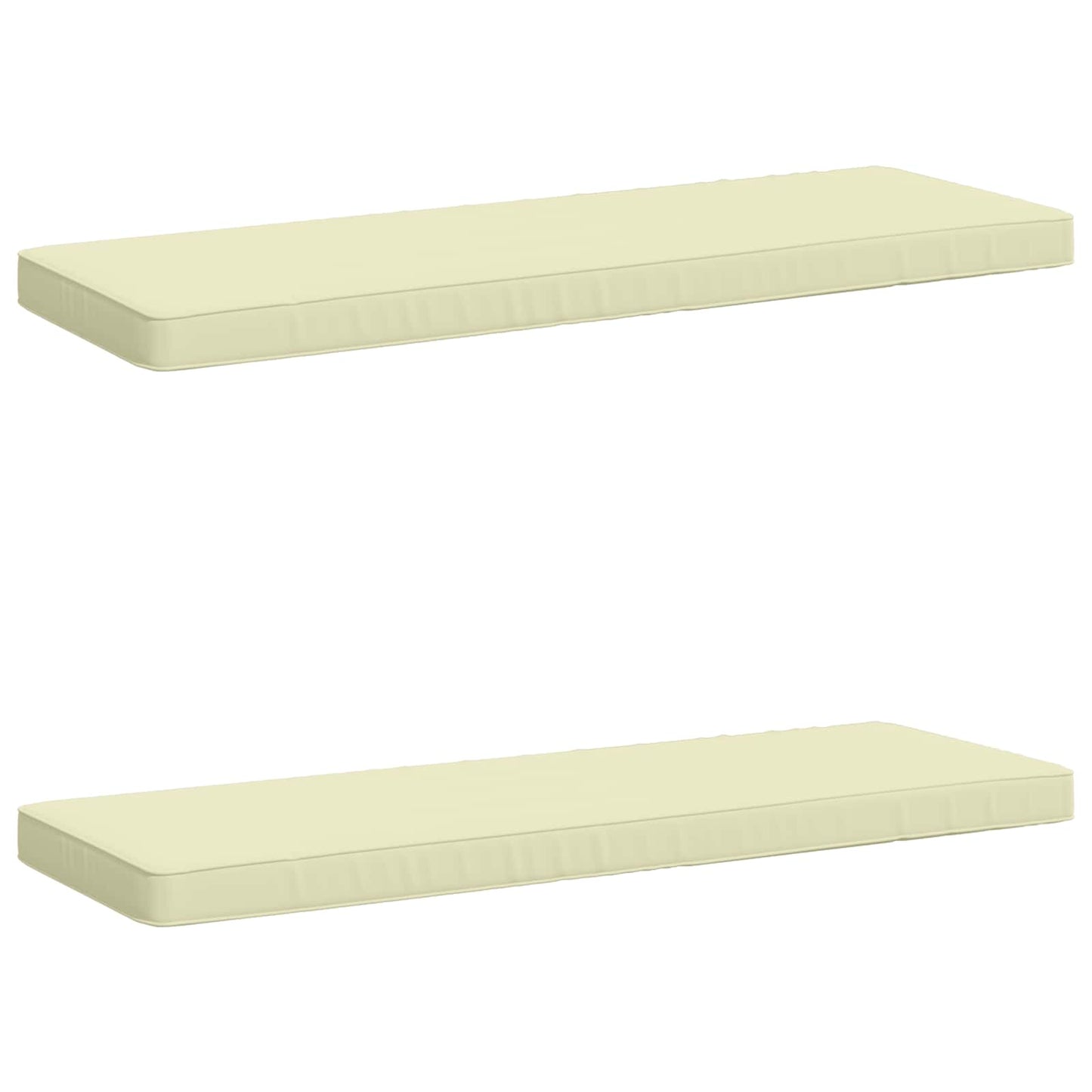 2-Piece Bench Cushions VUGHT 2 pcs 100% Polyester Cream