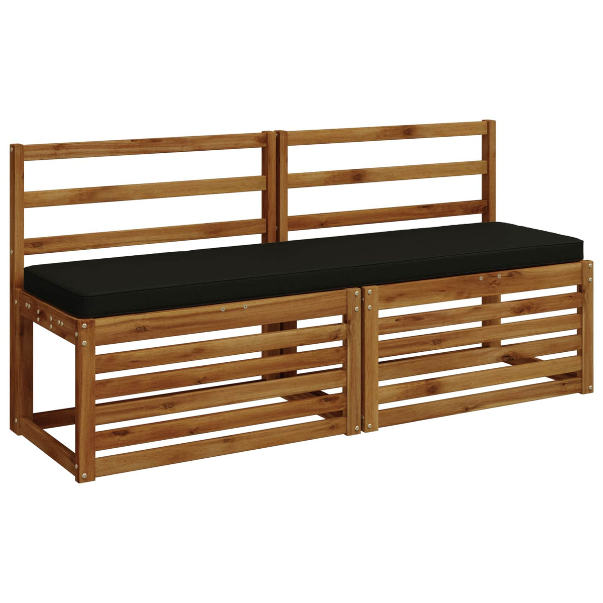 1-Piece Bench Cushion VUGHT 100% Polyester Black