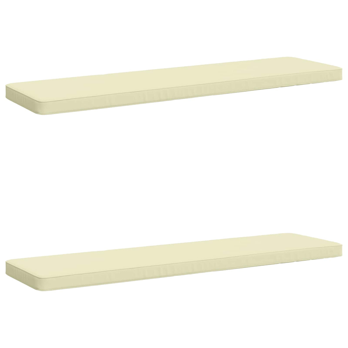 2-Piece Bench Cushions VUGHT 2 pcs 100% Polyester Cream