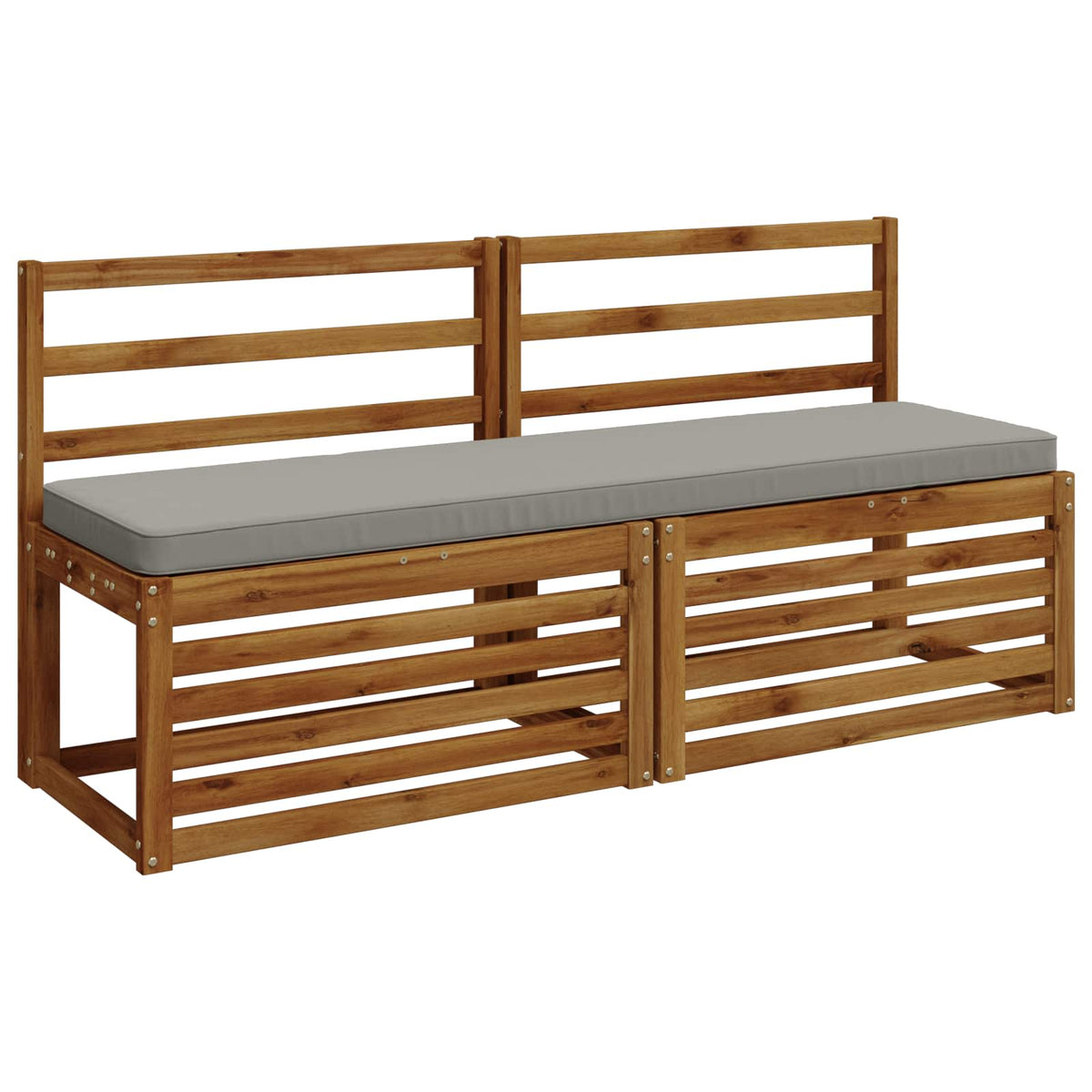 2-Piece Bench Cushions VUGHT 2 pcs 100% Polyester Grey