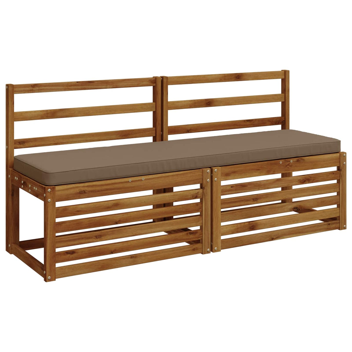 1-Piece Bench Cushion VUGHT 100% Polyester Taupe