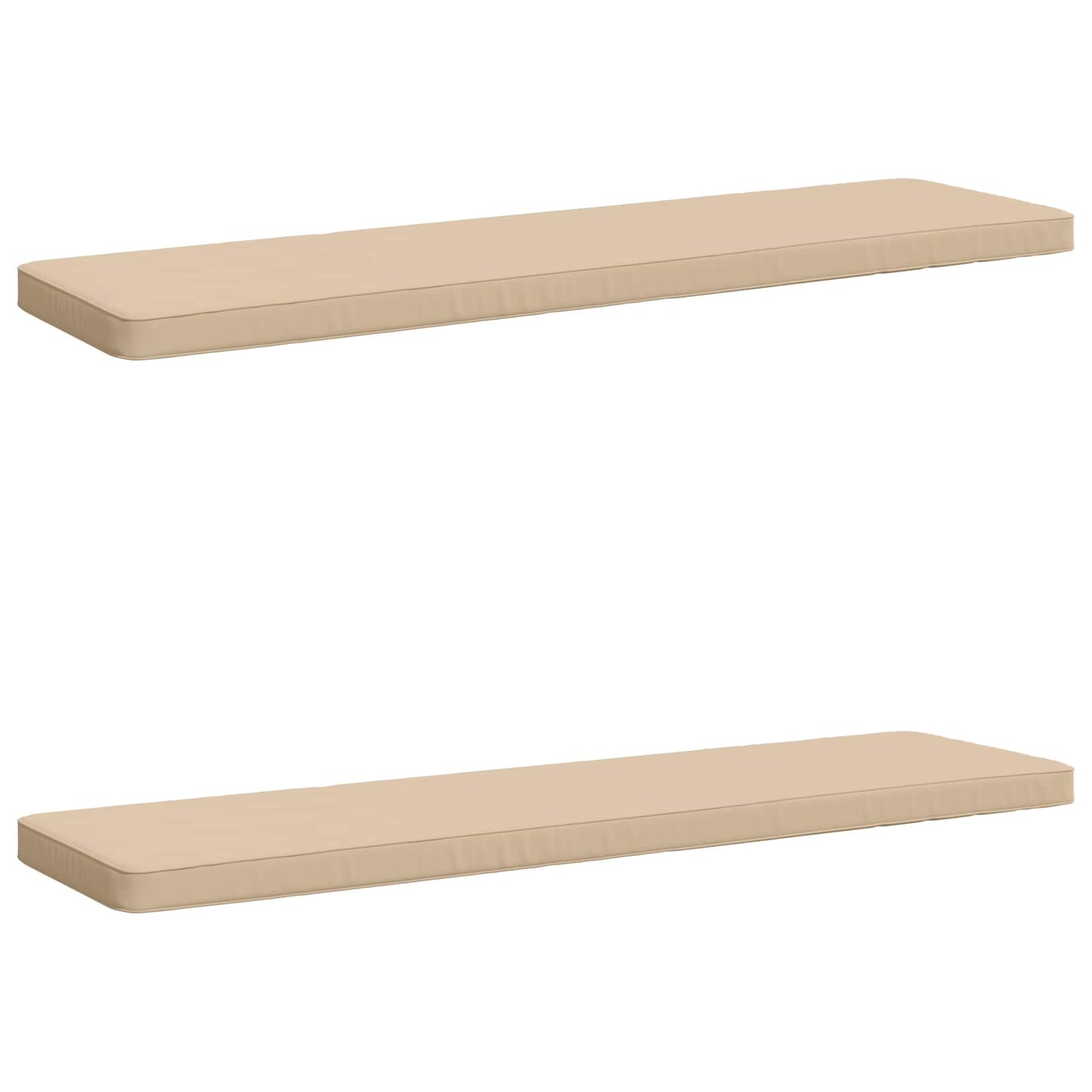 2-Piece Bench Cushions VUGHT 2 pcs 100% Polyester Cream