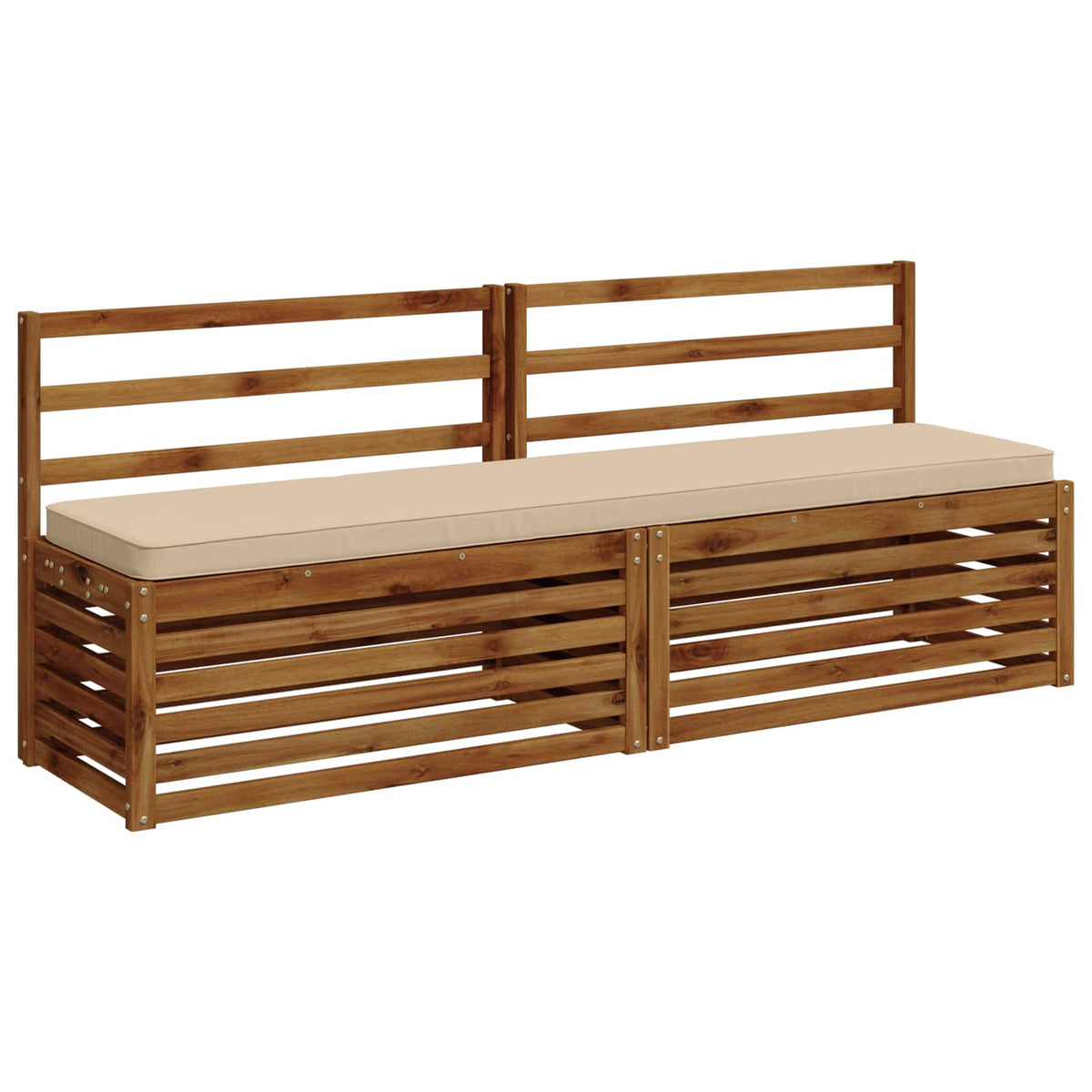 2-Piece Bench Cushions VUGHT 2 pcs 100% Polyester Cream