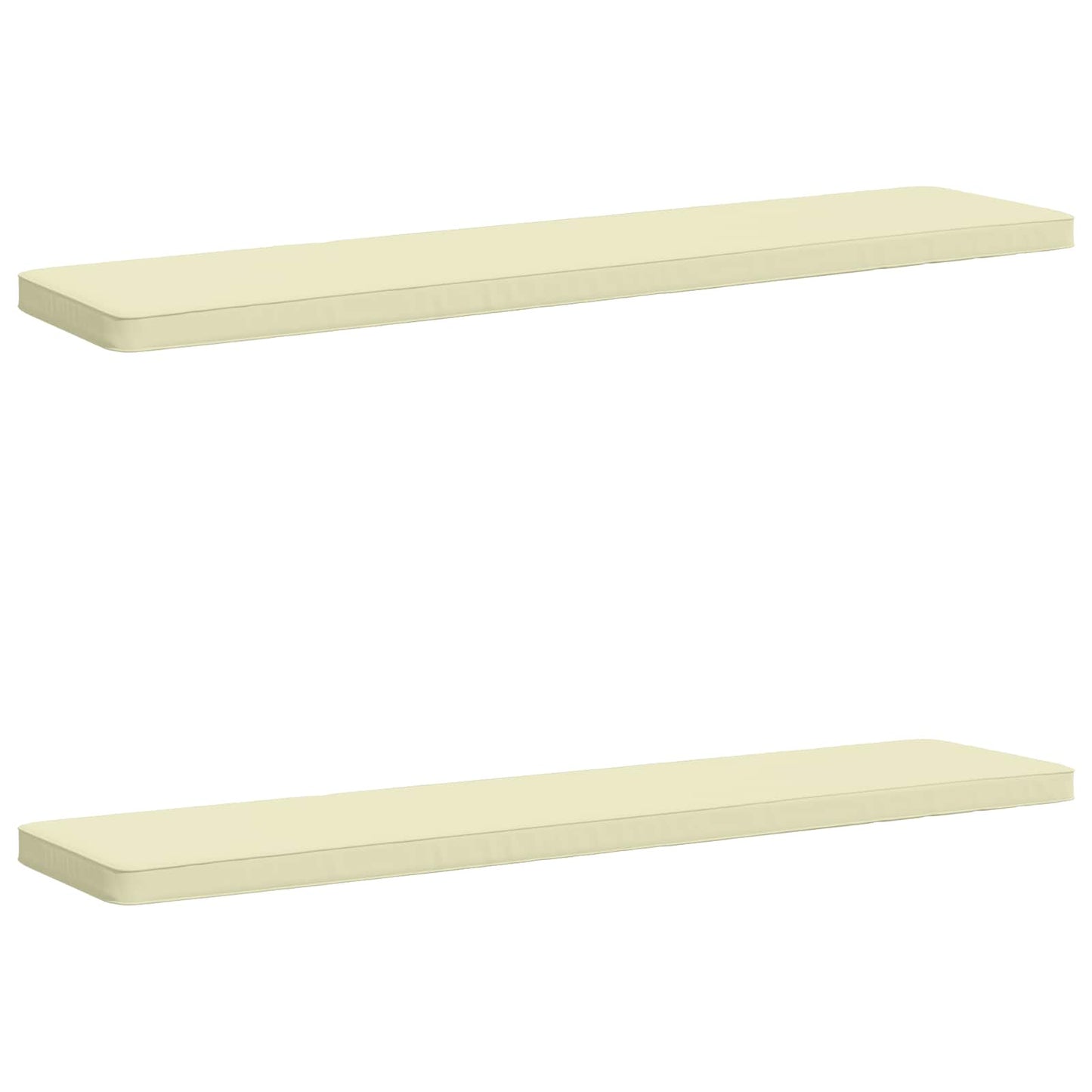 2-Piece Bench Cushions VUGHT 2 pcs 100% Polyester Cream