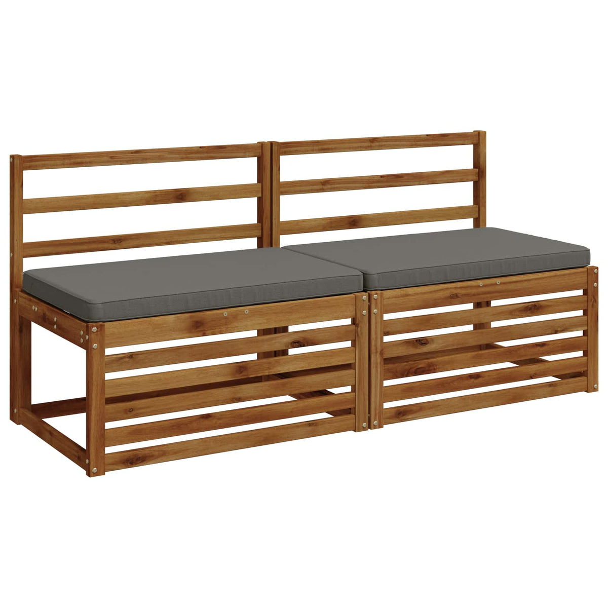 1-Piece Bench Cushion VUGHT 100% Polyester Grey 60 x 50 x 5 cm