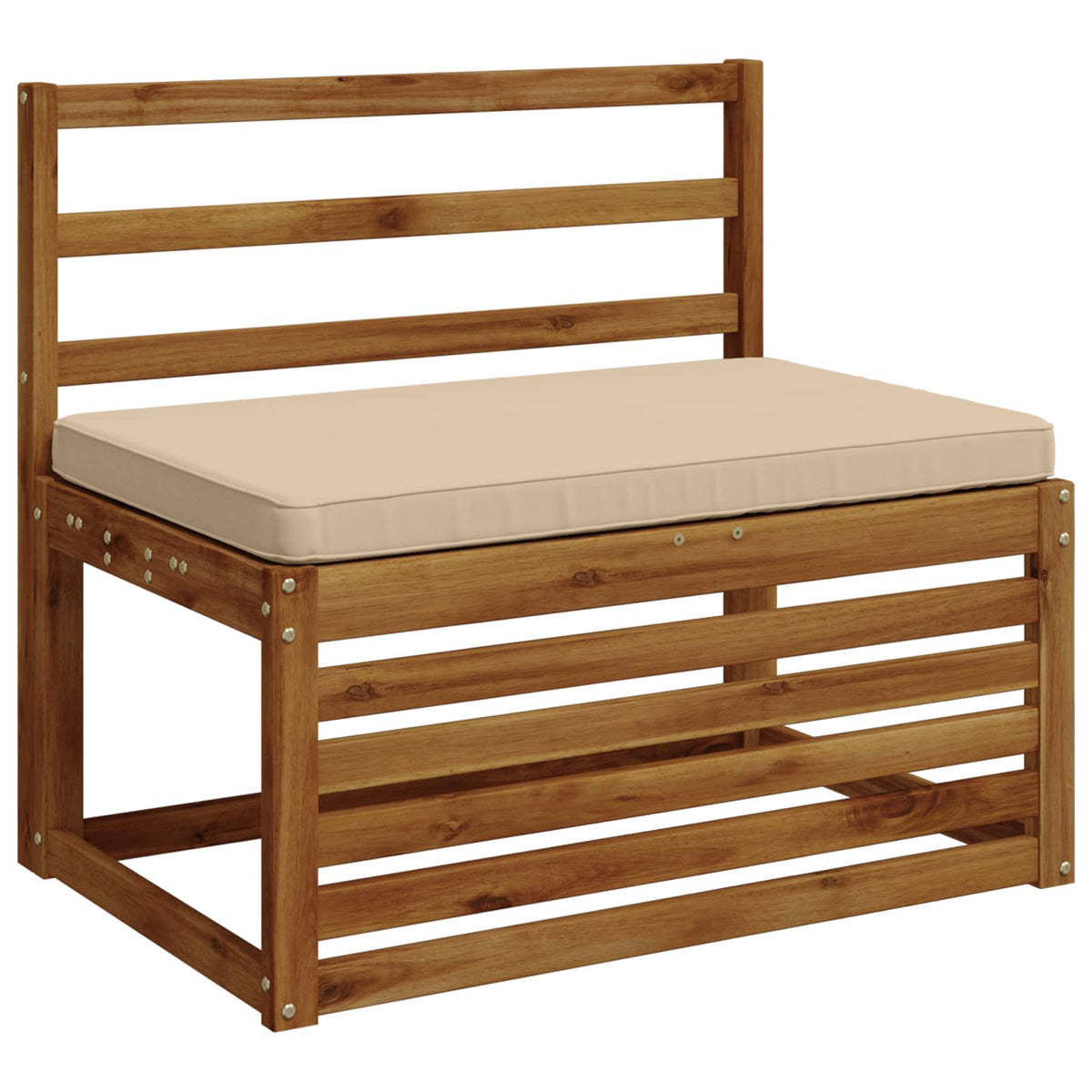 1-Piece Bench Cushion VUGHT 100% Polyester Cream 60 x 50 x 5 cm