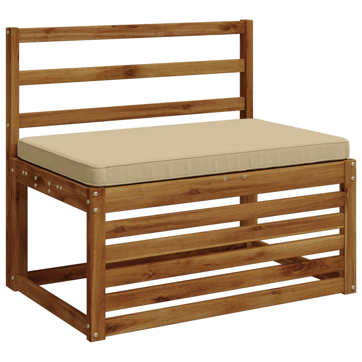 1-Piece Bench Cushion VUGHT 100% Polyester Beige 60 x 50 x 5 cm