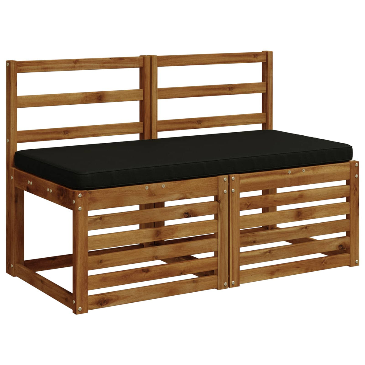 1-Piece Bench Cushion VUGHT 100% Polyester Black