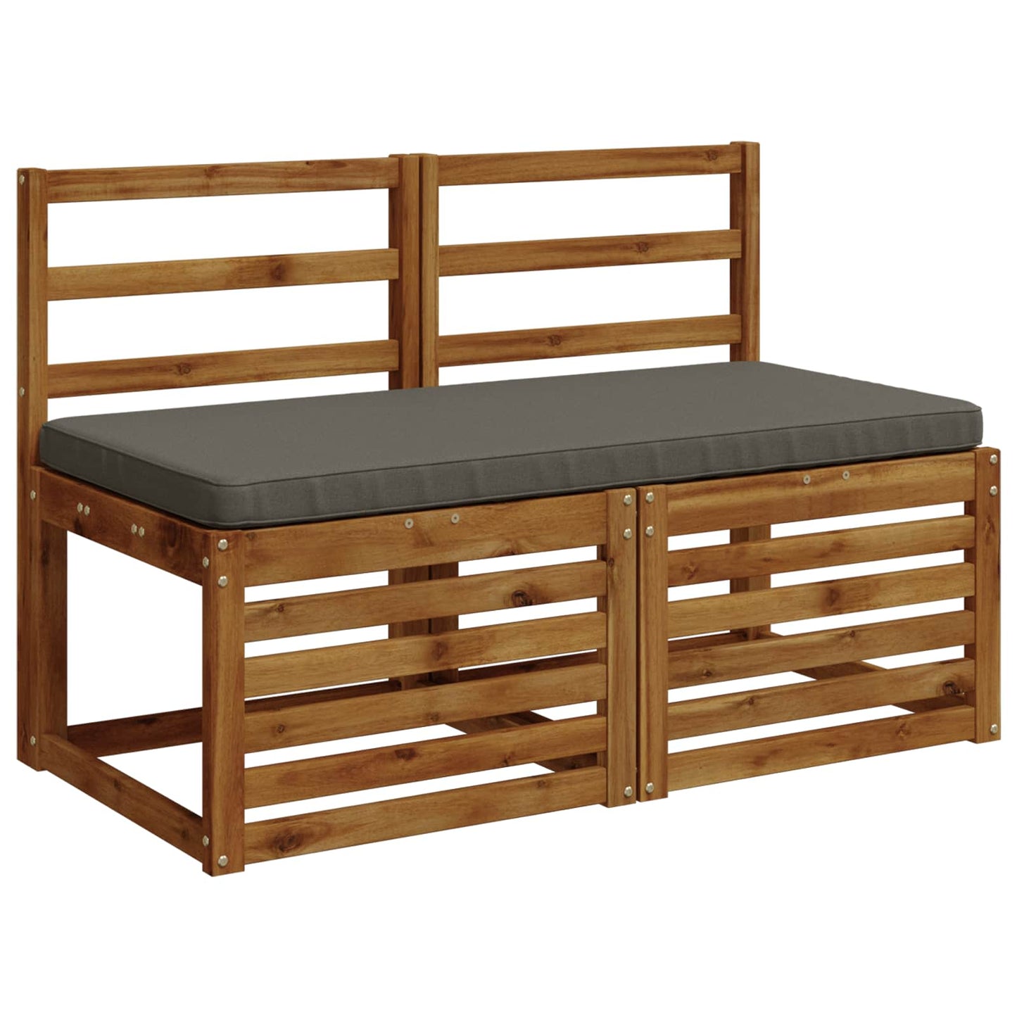 1-Piece Bench Cushion VUGHT 100% Polyester Grey 100 x 50 x 5 cm