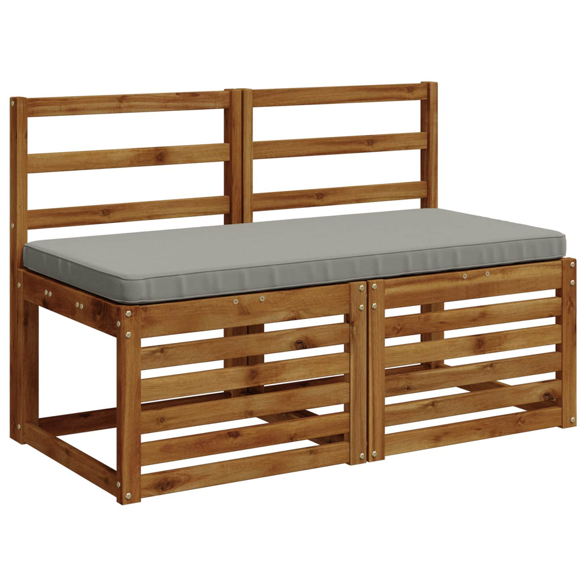 1-Piece Bench Cushion VUGHT 100% Polyester Grey 100 x 50 x 5 cm