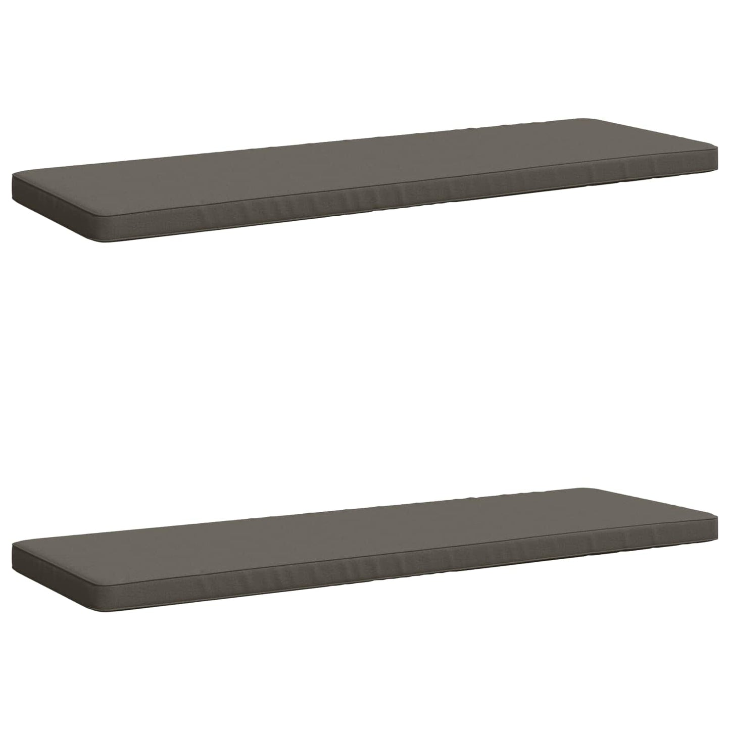 2-Piece Bench Cushions VUGHT 2 pcs 100% Polyester Grey