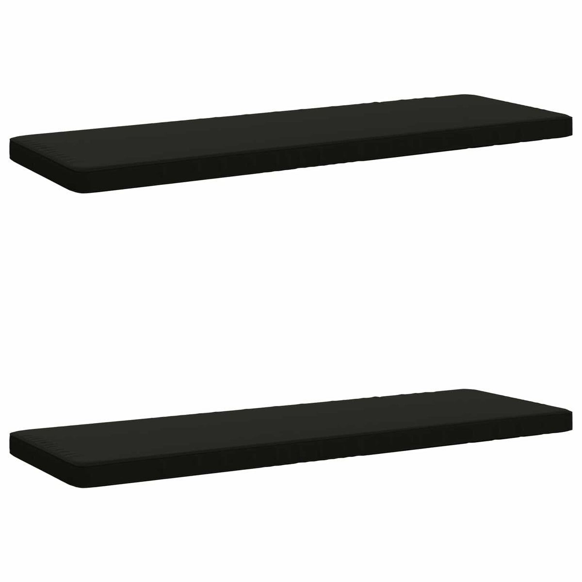 2-Piece Bench Cushions VUGHT 2 pcs 100% Polyester Black