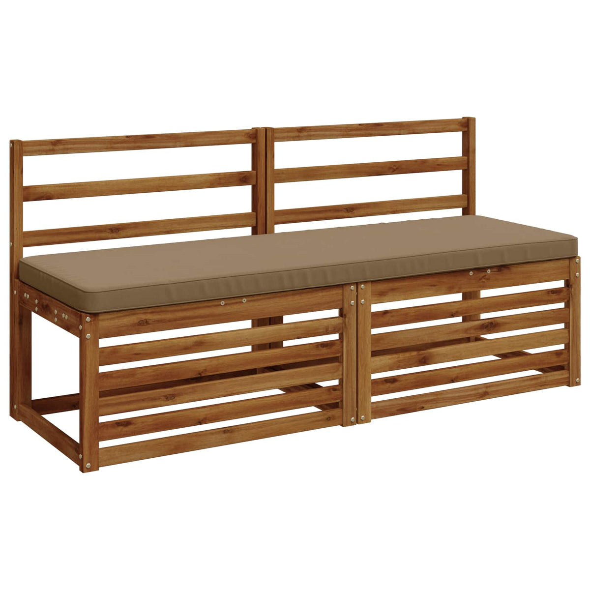 2-Piece Bench Cushions VUGHT 2 pcs 100% Polyester Taupe