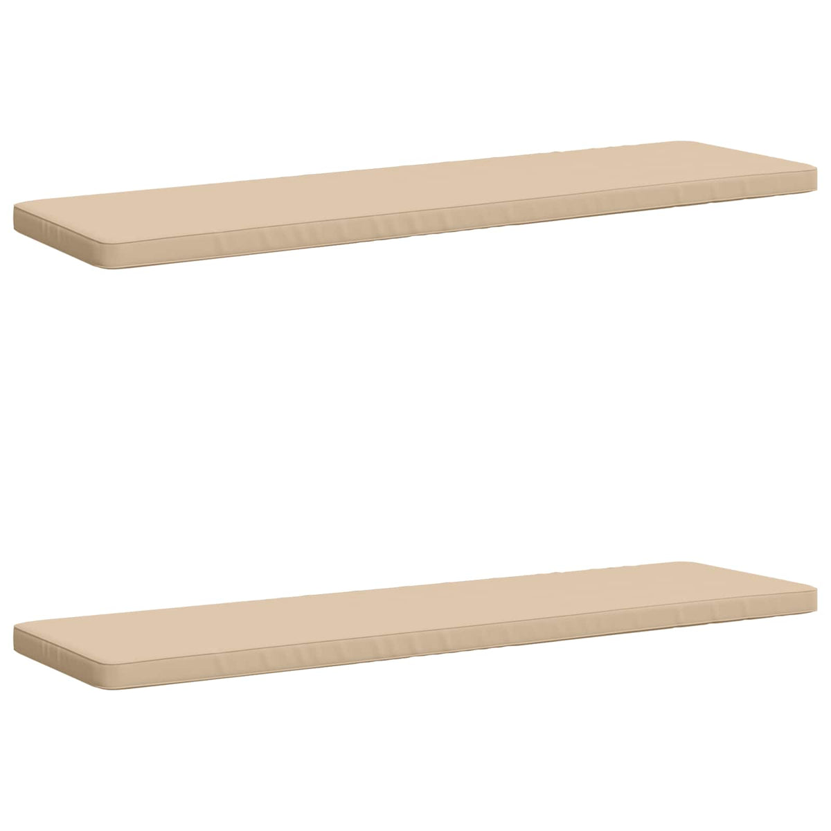 2-Piece Bench Cushions VUGHT 2 pcs 100% Polyester Cream