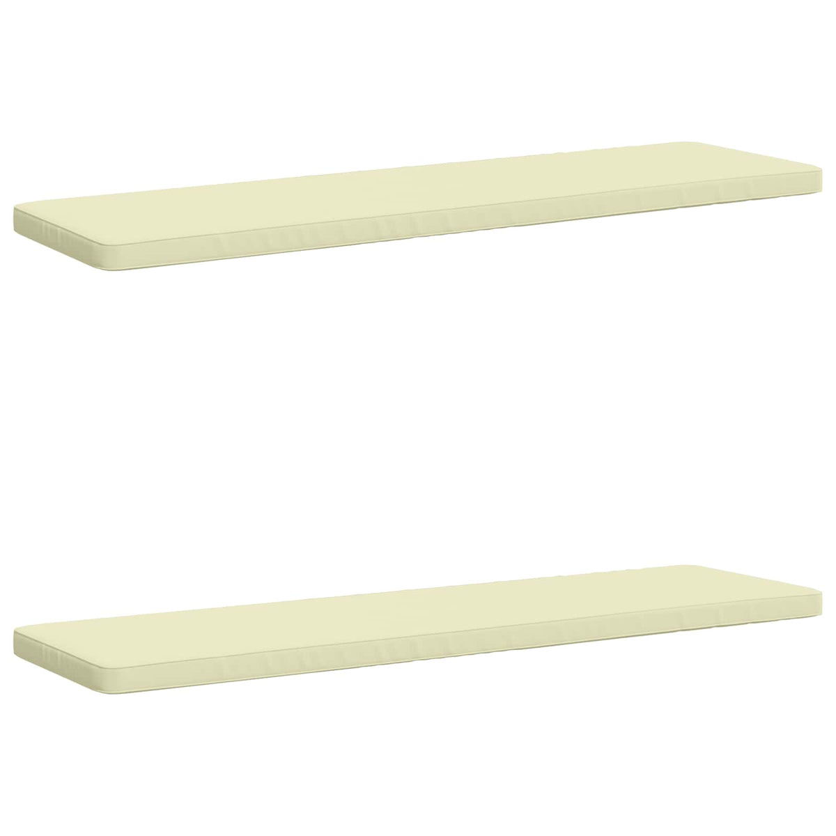2-Piece Bench Cushions VUGHT 2 pcs 100% Polyester Cream