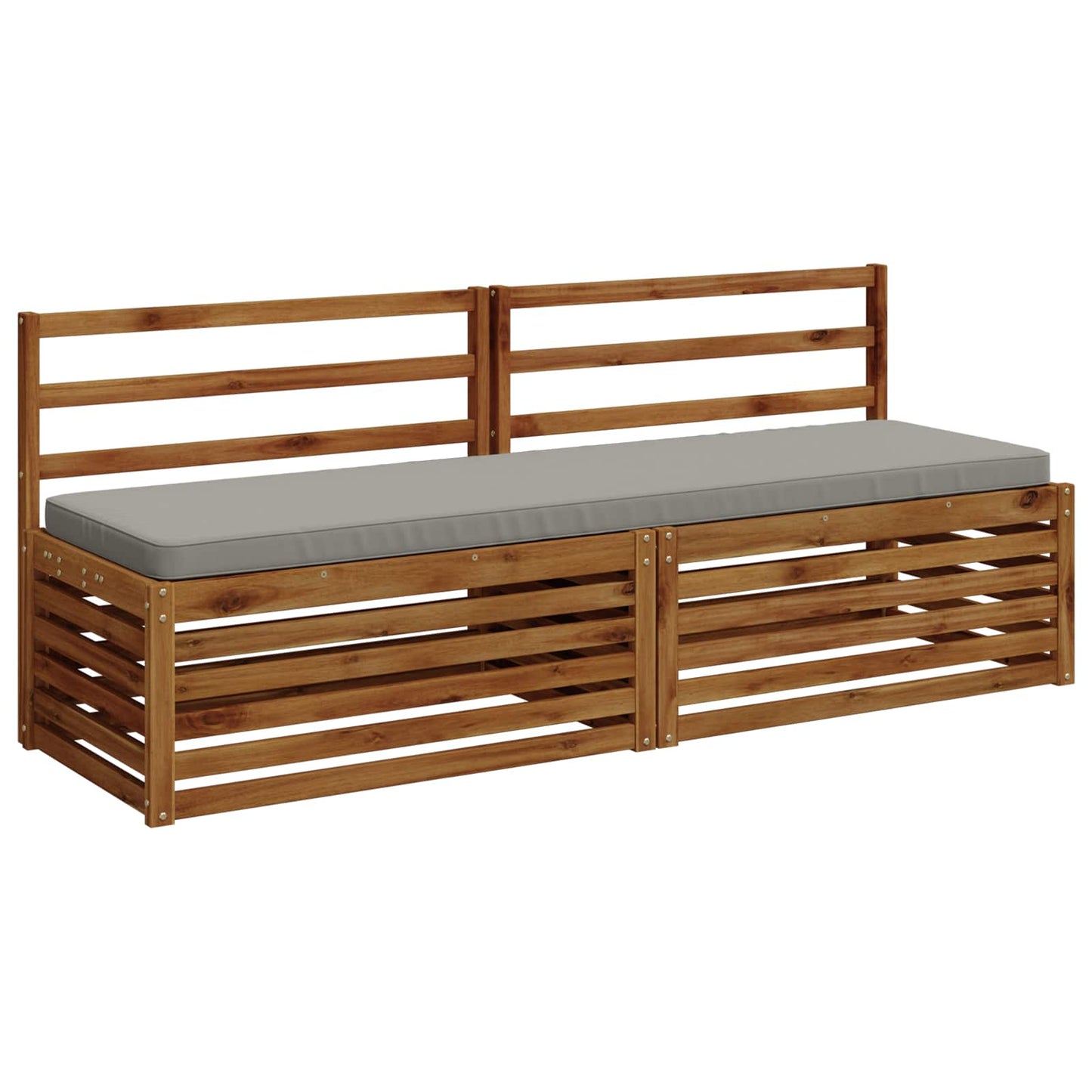 1-Piece Bench Cushion VUGHT 100% Polyester Grey 200 x 50 x 5 cm