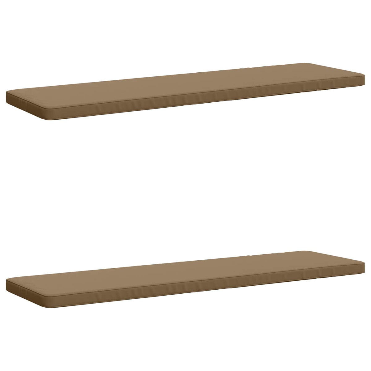 2-Piece Bench Cushions VUGHT 2 pcs 100% Polyester Taupe