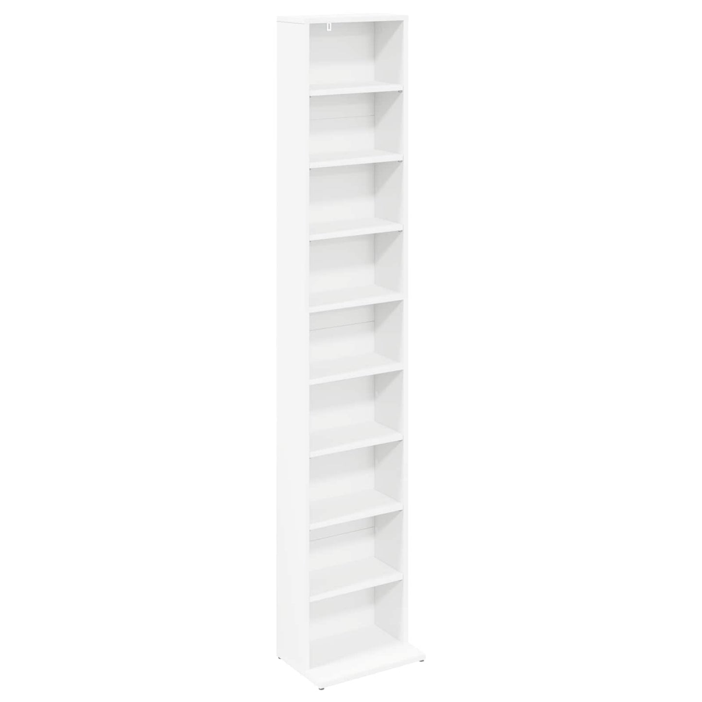 CD Cabinet White 33 x 23.5 x 175 cm Engineered Wood