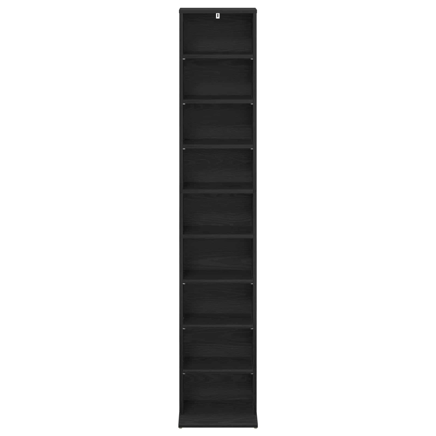 CD Cabinet Black Oak 33 x 23.5 x 175 cm Engineered Wood