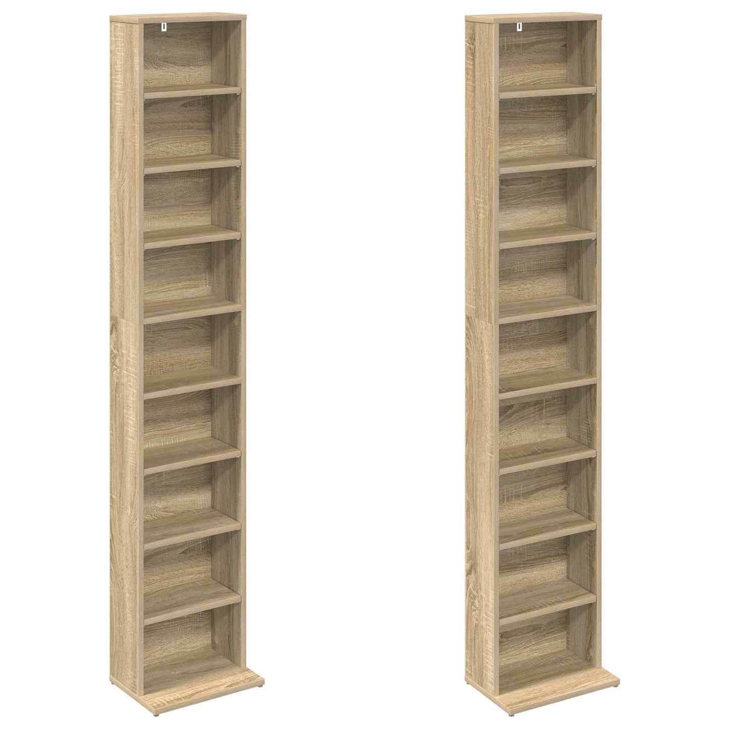 CD Cabinet 2 pcs Sonoma Oak 33 x 23.5 x 175 cm Engineered Wood