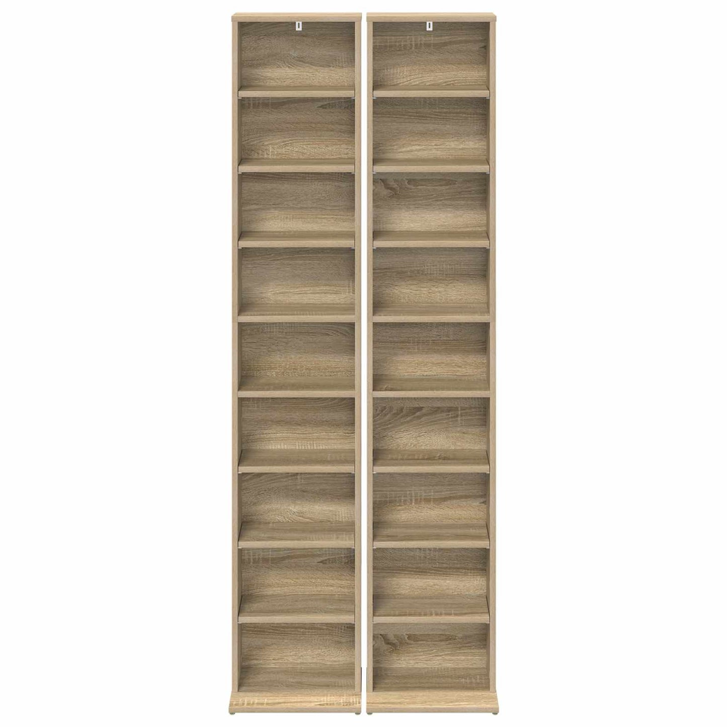 CD Cabinet 2 pcs Sonoma Oak 33 x 23.5 x 175 cm Engineered Wood