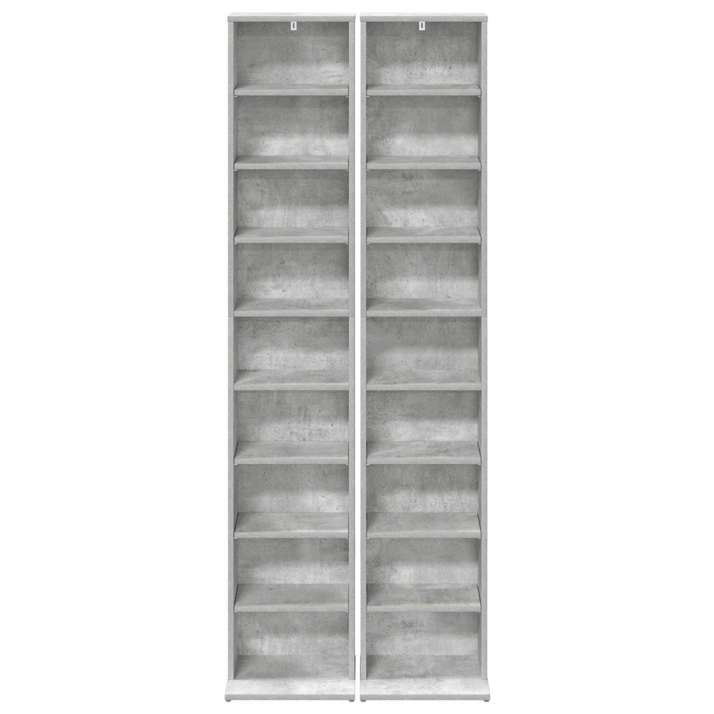 CD Cabinet 2 pcs Concrete Grey 33 x 23.5 x 175 cm