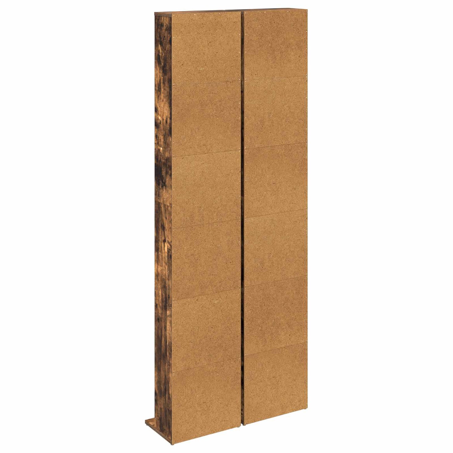 CD Cabinet 2 pcs Smoked Oak 33 x 23.5 x 175 cm Engineered Wood