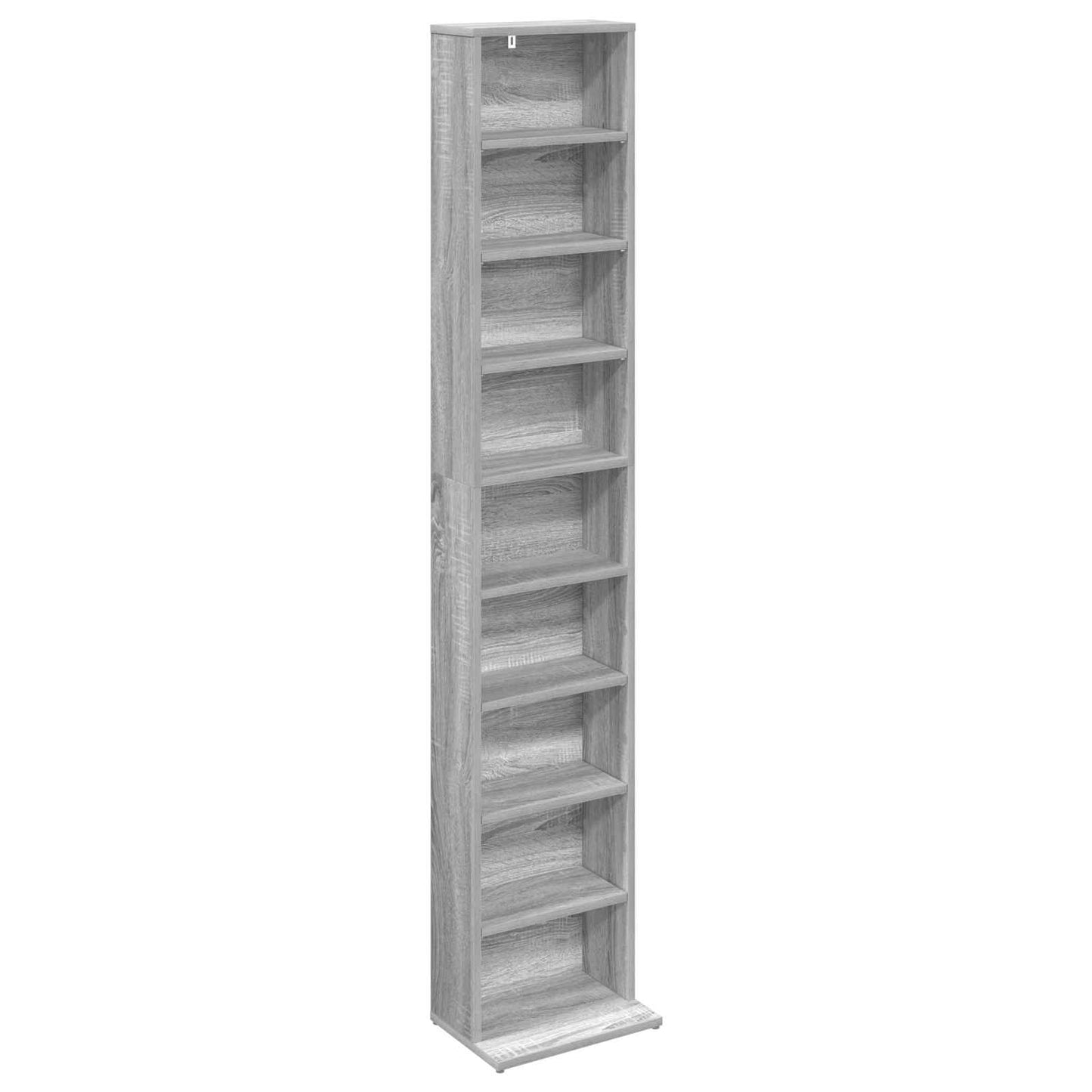 CD Cabinet Grey Sonoma 33 x 23.5 x 175 cm Engineered Wood